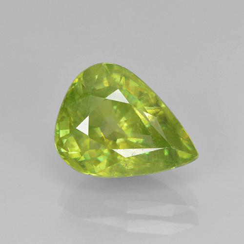 Ярко-зеленый Сфен Камень - 2.4ct Фасетная Груша (ID: 467958)