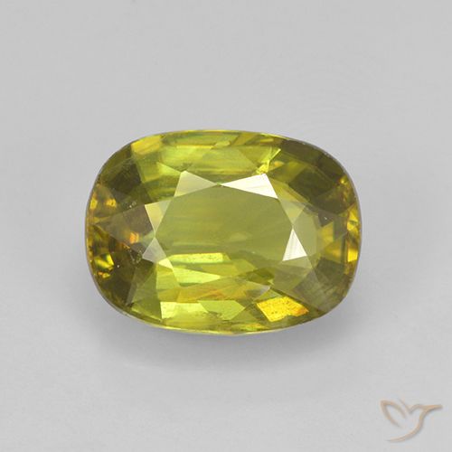 2.7 ct Green Sphene, 9.7 x 7.2 mm Oval Cut From Sri Lanka, Photo A