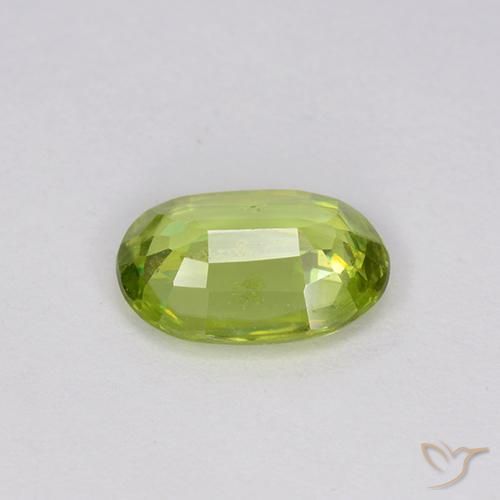 Sphene Gemstone in 7 x 5 mm (calibrated) Size for Sale, Sphene Stone in Bright Green Color