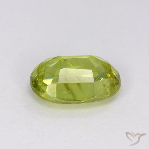 Sphene Gemstone in 8 x 5.7 mm Size for Sale, Sphene Stone in Bright Green Color