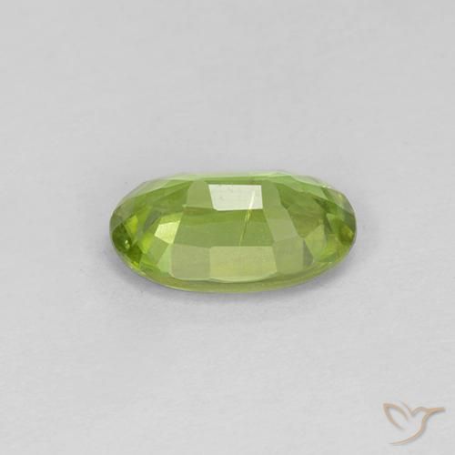 Sphene Gemstone in 8 x 5 mm (calibrated) Size for Sale, Sphene Stone in Lively Green Color