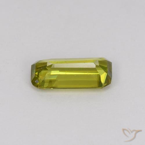 Sphene Gemstone in 8 x 4.2 mm Size for Sale, Sphene Stone in Warm Green Color