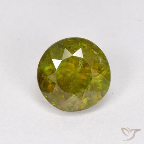 1.99 CT Transparent yellow Green Sphene Natural Top Lustre Titanite 100% Genuine gem 9x5 mm