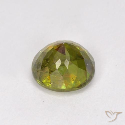 Sphene Gemstone in 5.5 mm (calibrated) Size for Sale, Sphene Stone in Yellowish Green Color