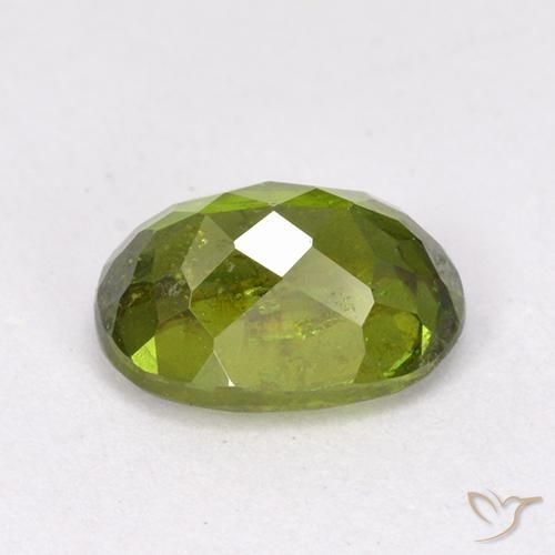 Sphene Gemstone in 7.3 x 5.3 mm Size for Sale, Sphene Stone in Medium-Dark Green Color