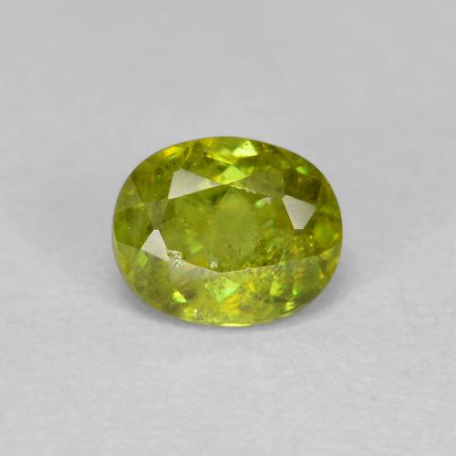 Medium Green Sphene Gem - 0.8ct Round Facet (ID: 513197)