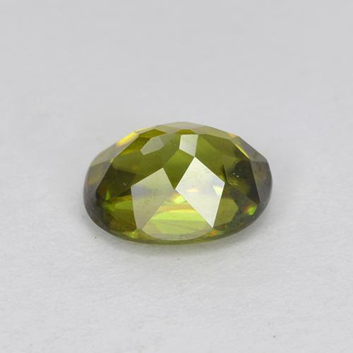 Sphene Gemstone in 5.9 x 4.8 mm Size for Sale, Sphene Stone in Forest Green Color