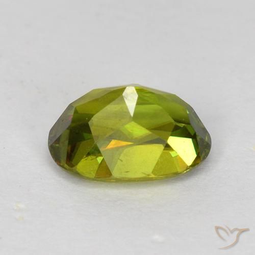 Sphene Gemstone in 6.2 x 4.3 mm Size for Sale, Sphene Stone in Forest Green Color