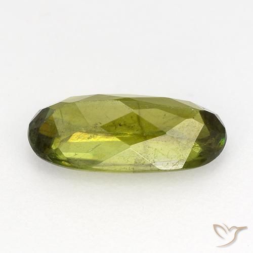 Sphene Gemstone in 9 x 4.3 mm Size for Sale, Sphene Stone in Deep Green Color