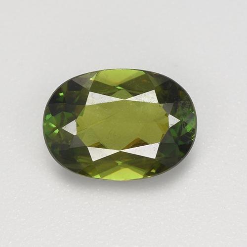 1.07 ct Green Sphene Gemstone, Sphene Gem in Oval Facet Shape for Sale.