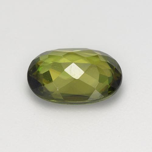 Sphene Gemstone in 7.9 x 5.8 mm Size for Sale, Sphene Stone in Deep Earth Green Color