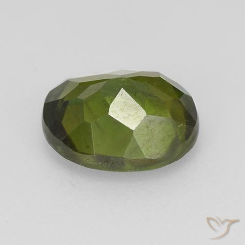 Sphene Gemstone in 8.1 x 7 mm Size for Sale, Sphene Stone in Medium Green Color
