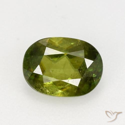 0.81 ct Green Sphene, 6.6 x 4.9 mm Oval Cut From Sri Lanka, Photo A