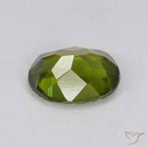 Sphene Gemstone in 7.2 x 5.2 mm Size for Sale, Sphene Stone in Warm Earthy Green Color