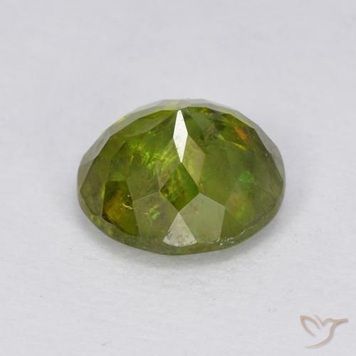 Sphene Gemstone in 6.5 mm (calibrated) Size for Sale, Sphene Stone in Medium Green Color