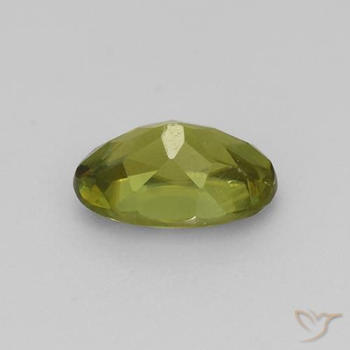 Sphene Gemstone in 6.4 x 4.2 mm Size for Sale, Sphene Stone in Warm Earthy Green Color
