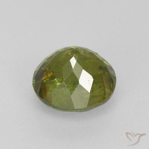 Sphene Gemstone in 5.5 mm (calibrated) Size for Sale, Sphene Stone in Earthy Green Color
