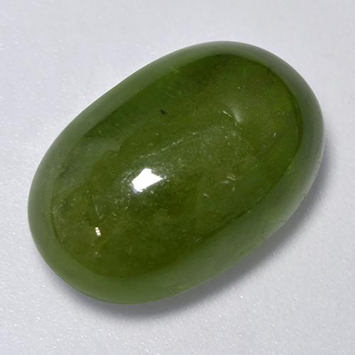 Seaweed Green Sphen Edelstein - 15.8ct Oval Cabochon (ID: 521615)