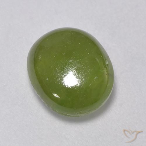 2.75 ct Green Sphene Stone, Natural Sphene in Oval Cabochon Shape for Sale