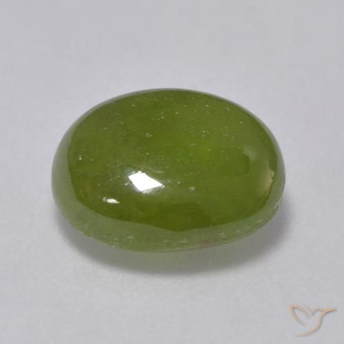 Sphene Gemstone in 8.9 x 7.6 mm Size for Sale, Sphene Stone in Deep Green Color