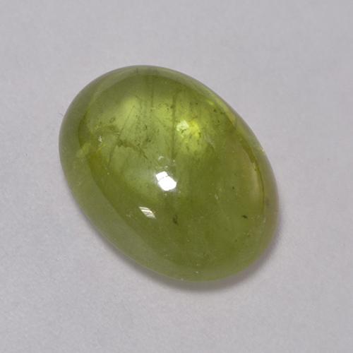 Lemon Yellow Sphene Gem - 6.3ct Oval Cabochon (ID: 522673)