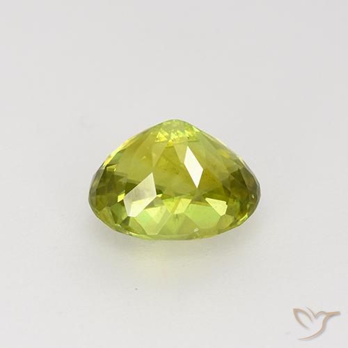 Sphene Gemstone in 7 x 5.7 mm Size for Sale, Sphene Stone in Medium Yellow Color