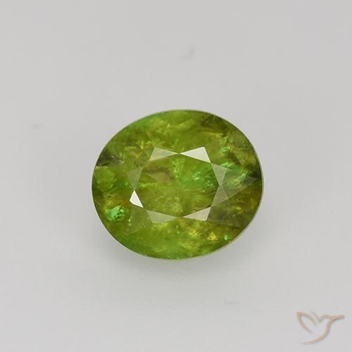 1.19 ct Green Sphene, 6.8 x 5.9 mm Oval Cut From Sri Lanka, Photo A