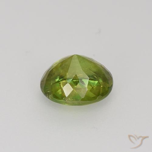 Sphene Gemstone in 6.8 x 5.9 mm Size for Sale, Sphene Stone in Forest Green Color