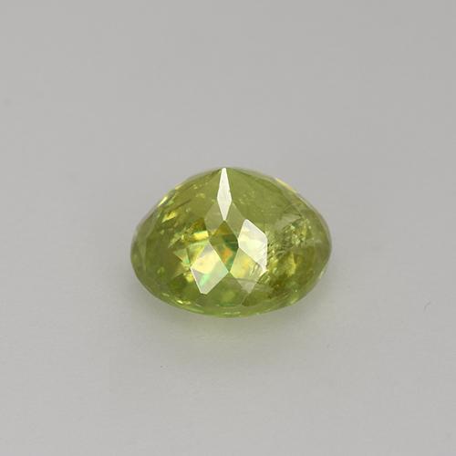 Sphene Gemstone in 6 mm (calibrated) Size for Sale, Sphene Stone in Lemon Yellow Color