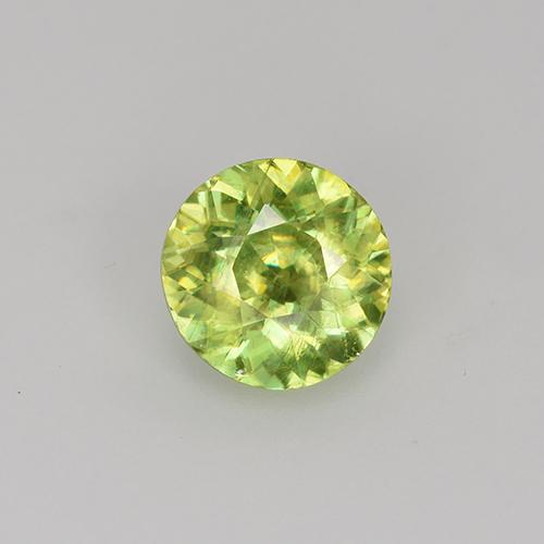 Light Yellow Sphene Gem - 0.7ct Round Facet (ID: 526311)