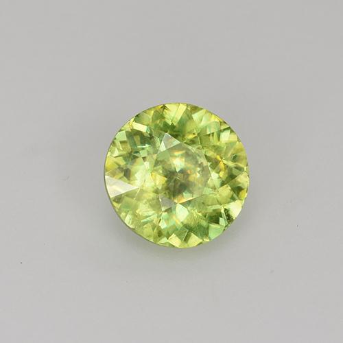 0.72 ct Yellow Sphene Stone, Natural Sphene in Round Facet Shape for Sale
