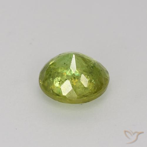 Sphene Gemstone in 6 mm (calibrated) Size for Sale, Sphene Stone in Bright Lemon Yellow Color