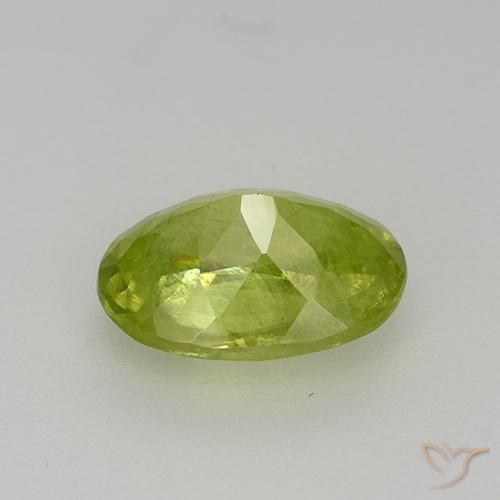 Sphene Gemstone in 7.9 x 5.7 mm Size for Sale, Sphene Stone in Bright Lemon Yellow Color