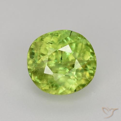 1.32ct Natural Medium-Light Green Sphene, Oval, VS-SI