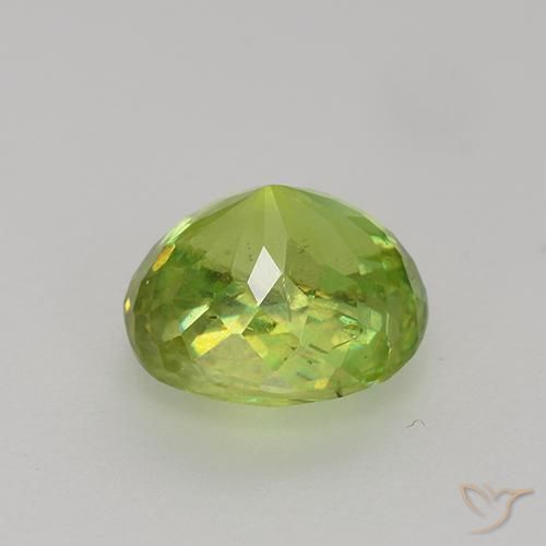 Sphene Gemstone in 6.7 x 6.2 mm Size for Sale, Sphene Stone in Medium-Light Green Color