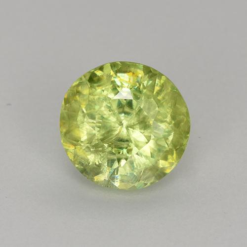 Light Lemon Yellow Sphene Gem - 0.8ct Round Facet (ID: 526325)