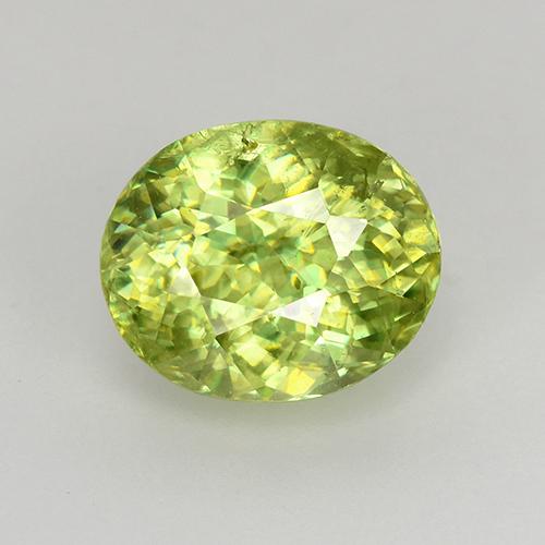 hellgelb Sphen Edelstein - 1.7ct Oval facettiert (ID: 526432)