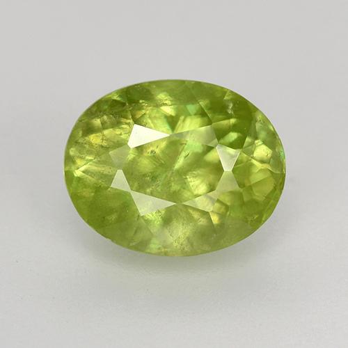 hellgelb Sphen Edelstein - 1.8ct Oval facettiert (ID: 526433)