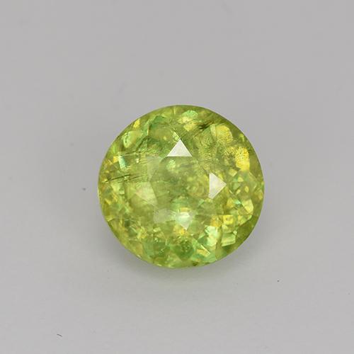 Light Yellow Sphene Gem - 1.2ct Round Facet (ID: 526849)