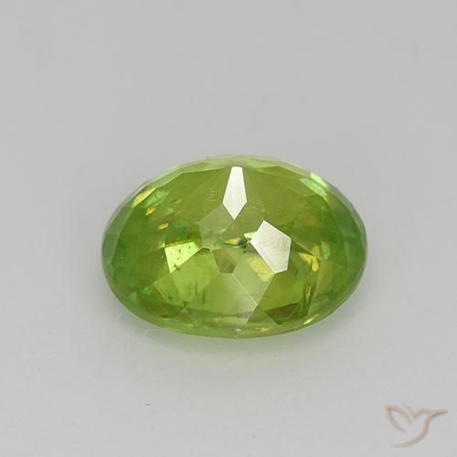 Sphene Gemstone in 8.8 x 7.6 mm Size for Sale, Sphene Stone in Medium Green Color