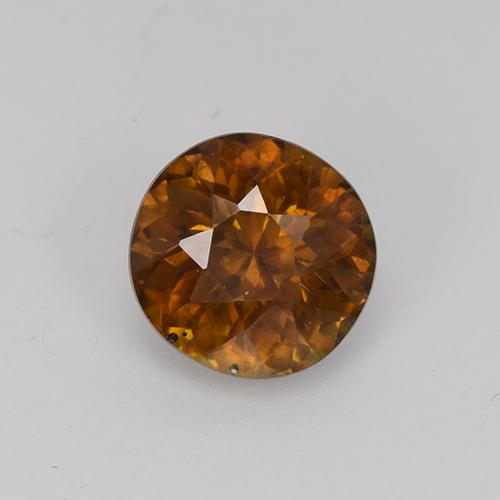 1.09 ct Brown Sphene Gemstone, Sphene Gem in Round Facet Shape for Sale.