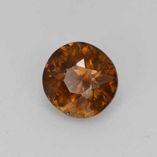 1.09 ct Brown Sphene Stone, Natural Sphene in Round Facet Shape for Sale