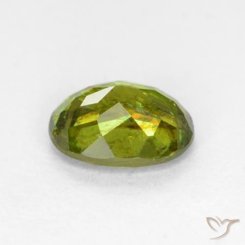 Sphene Gemstone in 6 x 4.6 mm Size for Sale, Sphene Stone in Warm Earthy Green Color