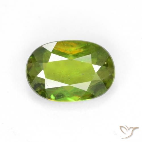 0.65ct Natural Forest Green Sphene, Oval, VS-SI