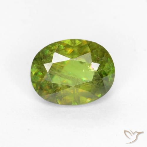 0.66ct Natural Forest Green Sphene, Oval, SI