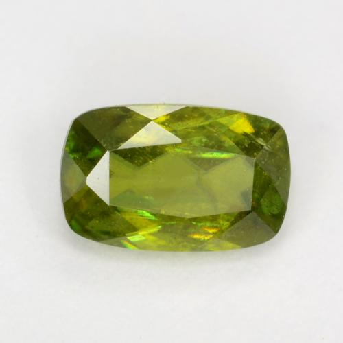 0.61 ct Green Sphene, 6.4 x 4.1 mm Cushion Cut From Sri Lanka, Photo A