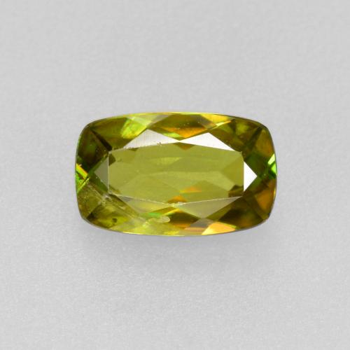 Medium Green Sphene Gem - 0.5ct Cushion-Cut (ID: 560395)