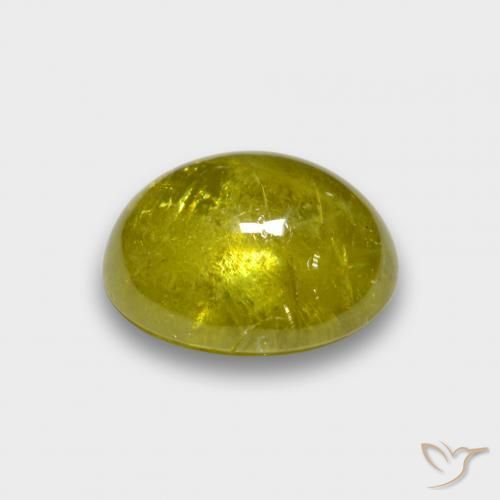 Sphene Gemstone in 10 x 8 mm (calibrated) Size for Sale, Sphene Stone in Medium Yellow Color
