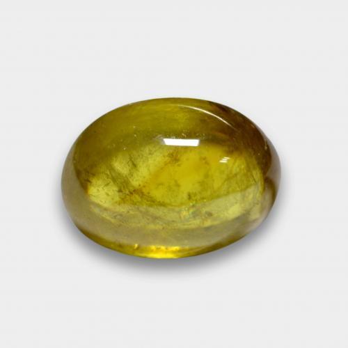 4.18 ct Yellow Sphene Stone, Natural Sphene in Oval Cabochon Shape for Sale