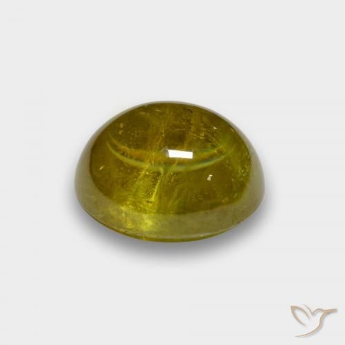 Sphene Gemstone in 8.7 x 7.7 mm Size for Sale, Sphene Stone in Lemon Yellow Color